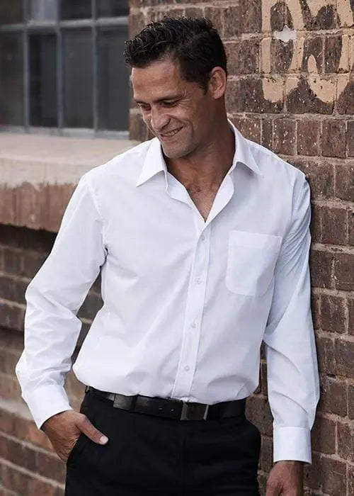 Aussie Pacific Men's Kingswood Long Sleeve Shirt 1910l Metro Workwear.